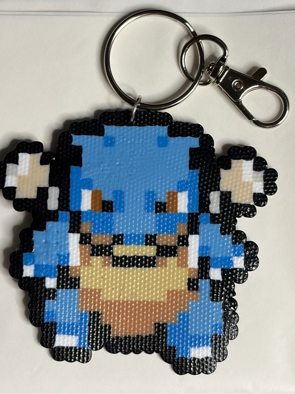 Pixelated Pokemon Blastoise Keychain